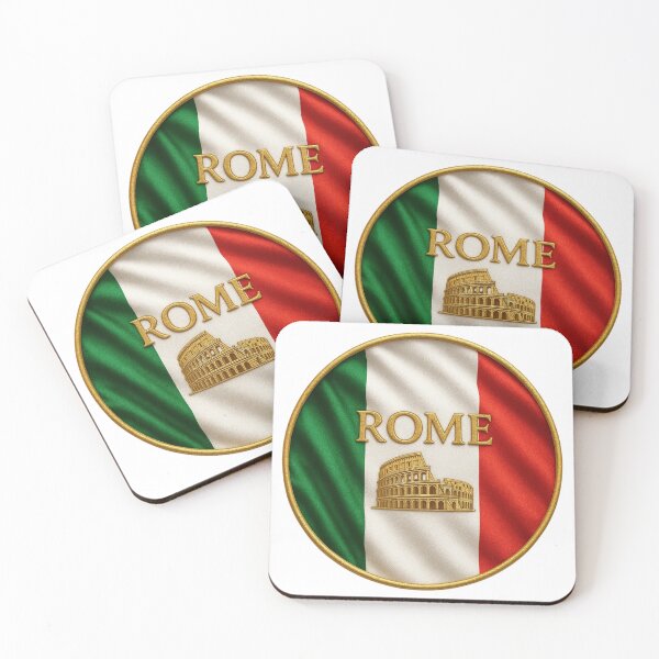 Item preview, Rome Italy Flag Emblem - Golden Colosseum Design Souvenir designed and sold by Annika Shurafa.