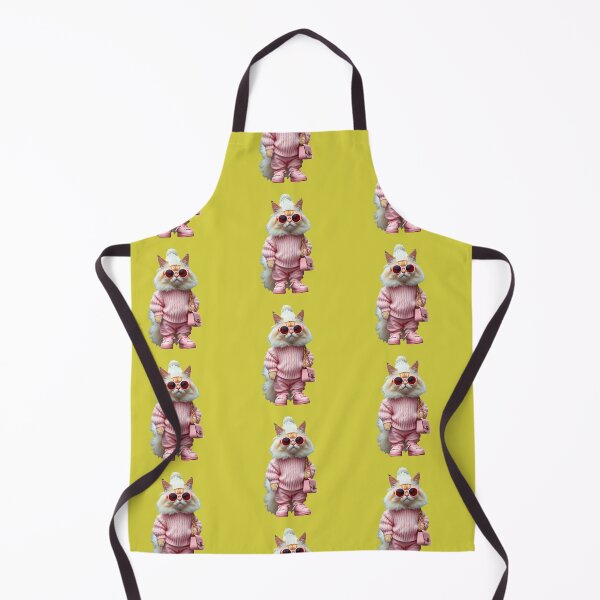 Item preview, Fashionista Cat – The Stylish Fluffy Kitty in Pink designed and sold by PixelVibe782.