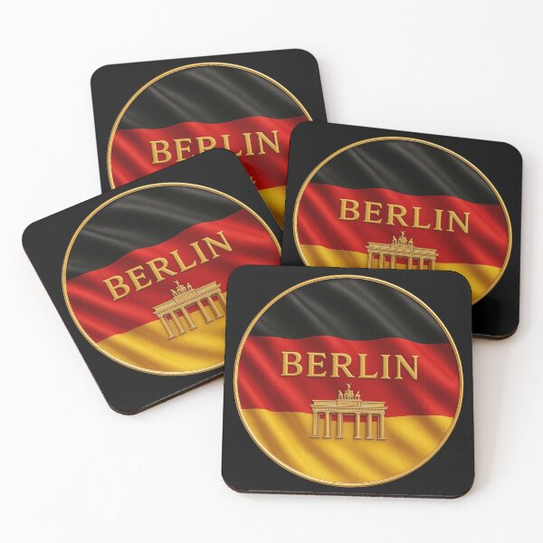 Item preview, Berlin Germany Flag Emblem - Golden Brandenburg Gate Design Souvenir designed and sold by Annika Shurafa.