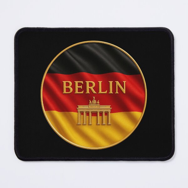 Item preview, Berlin Germany Flag Emblem - Golden Brandenburg Gate Design Souvenir designed and sold by Annika Shurafa.