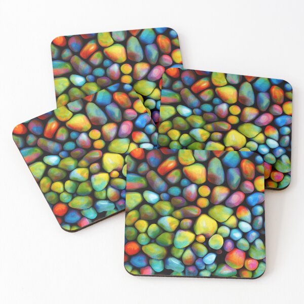 Item preview, Colorful Pebble Pattern | Color Art | Pebble Art | Rock Pattern designed and sold by UnhingedBird.