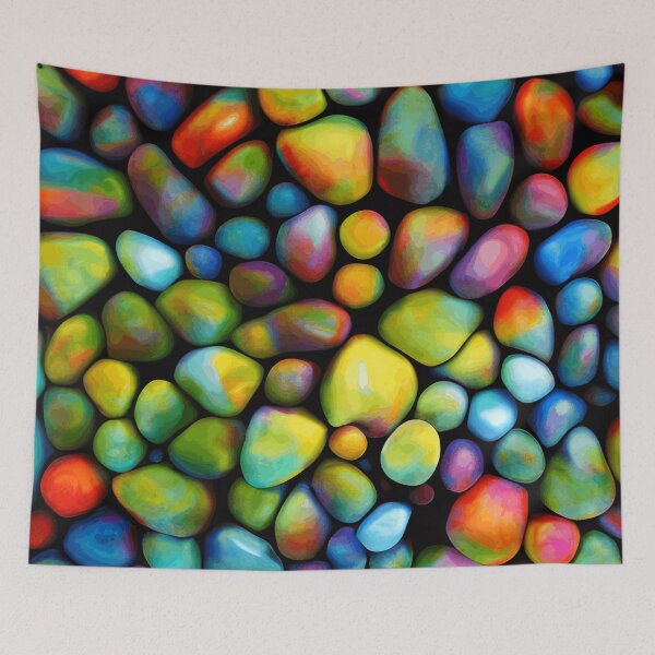 Item preview, Colorful Pebble Pattern | Color Art | Pebble Art | Rock Pattern designed and sold by UnhingedBird.