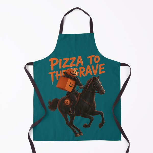 Item preview, Pizza to the Grave Headless Horseman Halloween – Funny Delivery Rider Art designed and sold by petpuppymania.