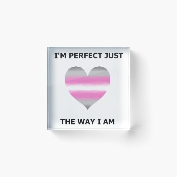 Item preview, I'm perfect Love Heart - Demigirl Pride designed and sold by AstralRavens.