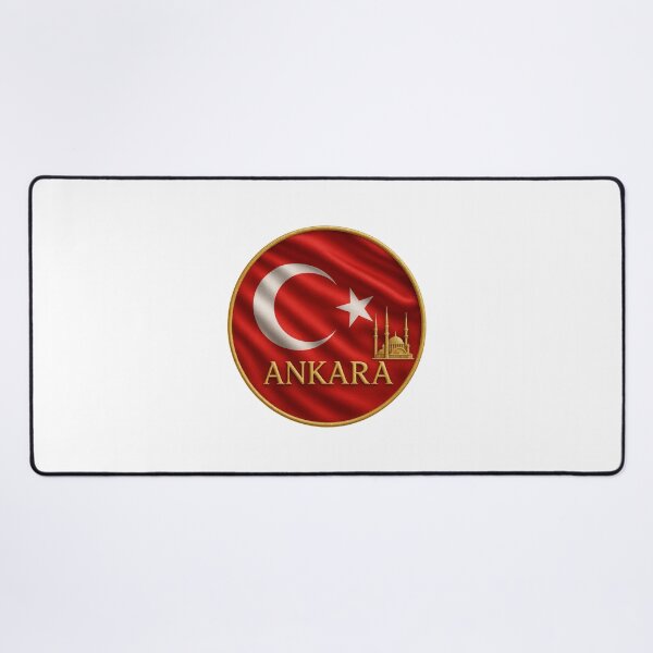 Item preview, Ankara Turkey Flag Emblem - Golden Mosque Design Souvenir designed and sold by Annika Shurafa.