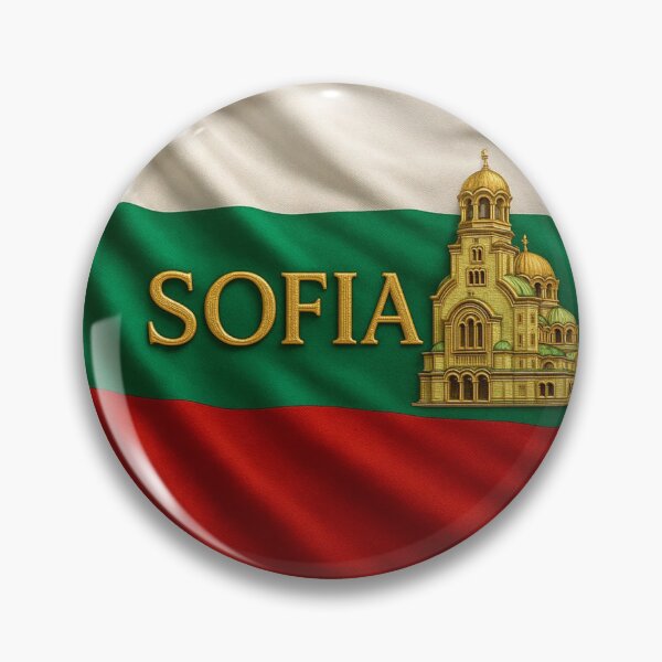 Item preview, Sofia Bulgaria Flag Emblem - Golden Cathedral Design Souvenir designed and sold by Annika Shurafa.
