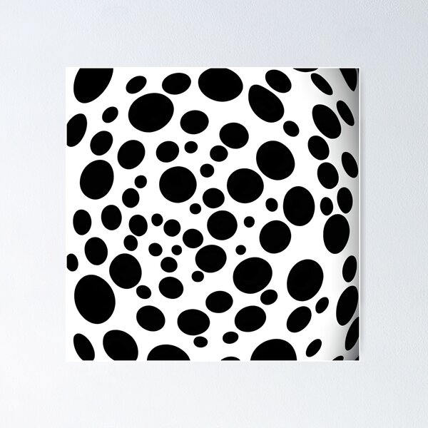 Item preview, Black and White Dot Pattern | Black and White Art designed and sold by UnhingedBird.