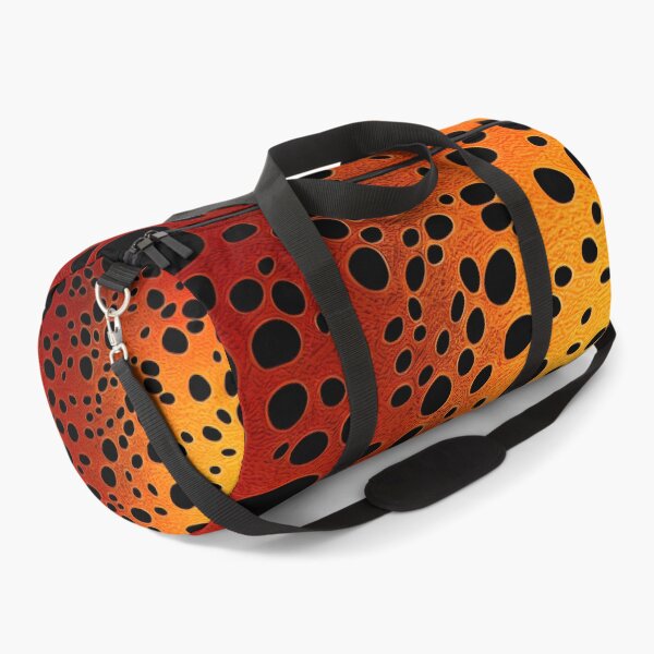 Item preview, Pattern of Black Dots on an Orange Background | Abstract Art designed and sold by UnhingedBird.