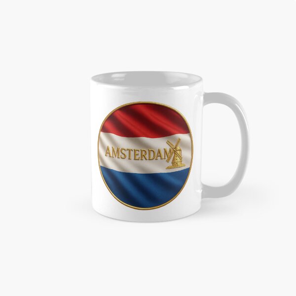 Item preview, Amsterdam Netherlands Flag Emblem - Golden Windmill Design Souvenir designed and sold by Annika Shurafa.