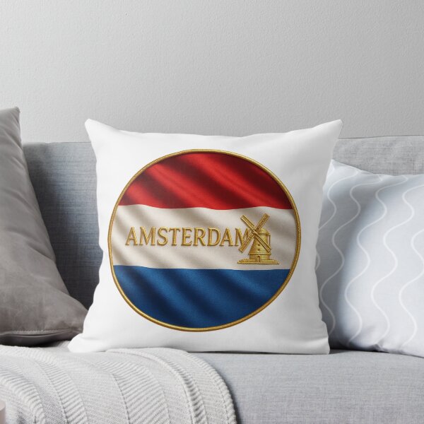 Item preview, Amsterdam Netherlands Flag Emblem - Golden Windmill Design Souvenir designed and sold by Annika Shurafa.