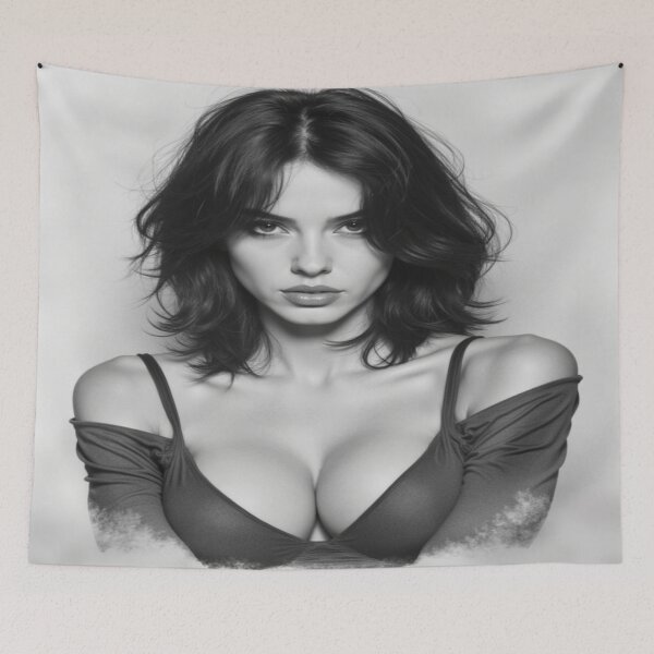 Item preview, Emily | Charcoal on Canvas III designed and sold by KasaHunterHarem.