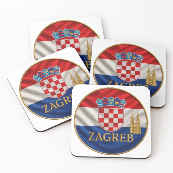 Item preview, Zagreb Croatia Flag Emblem - Golden Cathedral Design Souvenir designed and sold by Annika Shurafa.
