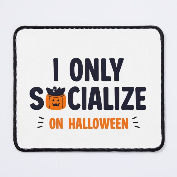 Item preview, I Only Socialize on Halloween” Sticker – Funny Pumpkin Design with Witch Hat | Perfect for Laptops, Journals & Water Bottles | Introvert Halloween Gift  designed and sold by SassyArtist9006.
