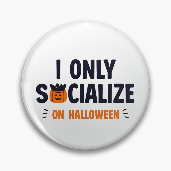 Item preview, I Only Socialize on Halloween” Sticker – Funny Pumpkin Design with Witch Hat | Perfect for Laptops, Journals & Water Bottles | Introvert Halloween Gift  designed and sold by SassyArtist9006.