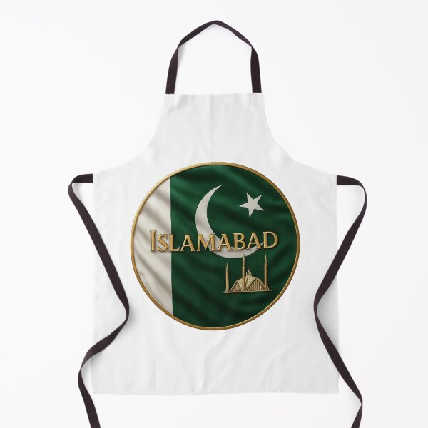Item preview, Islamabad Pakistan Flag Emblem - Golden Faisal Mosque Design Souvenir designed and sold by Annika Shurafa.