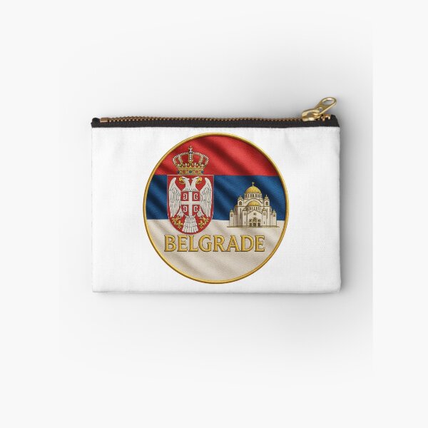 Item preview, Belgrade Serbia Flag Emblem - Golden Saint Sava Cathedral Souvenir designed and sold by Annika Shurafa.