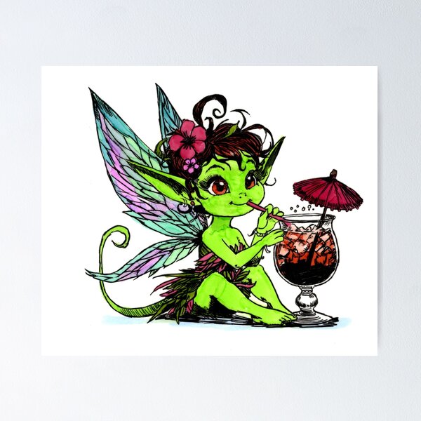 Item preview, Sangria Sprite designed and sold by Scribbles & Doodles by Jinx.