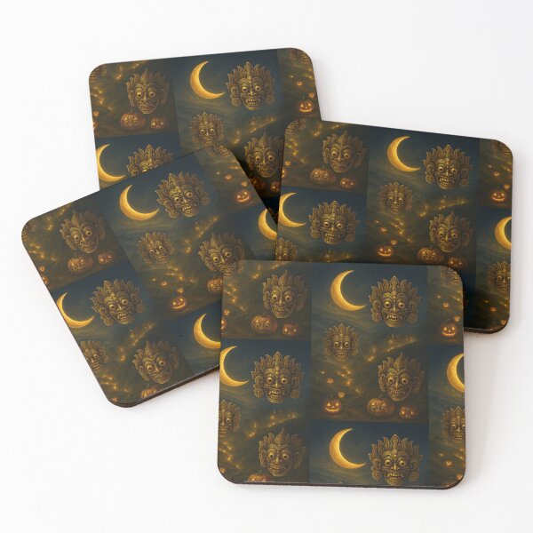 Item preview, Sri Lankan Luxe Halloween – Moon & Kolam Mask  designed and sold by Ceylon Luxe Collections.