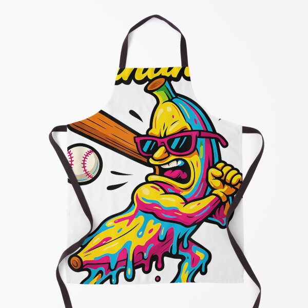 Item preview, Divertido plátano balanceándose con béisbol. Divertida mascota de goteo. Plátano genial. designed and sold by TheresaAChase05.