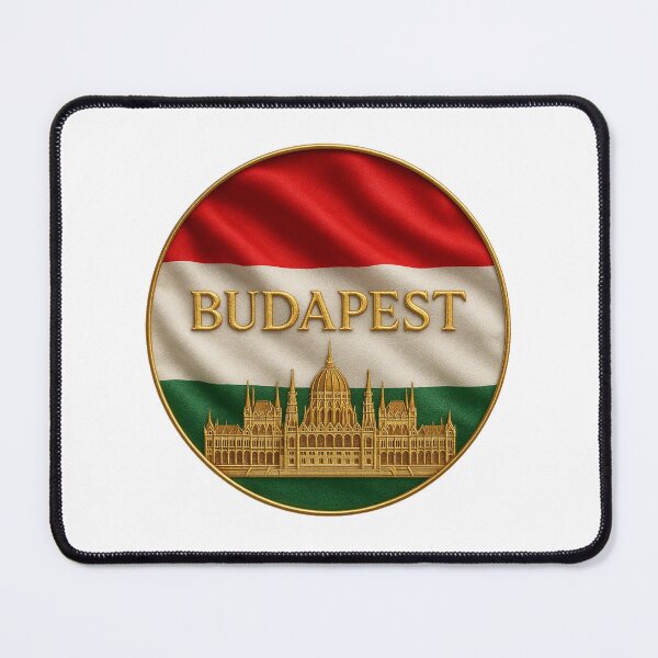 Item preview, Budapest Hungary Flag Emblem - Golden Parliament Building Souvenir designed and sold by Annika Shurafa.