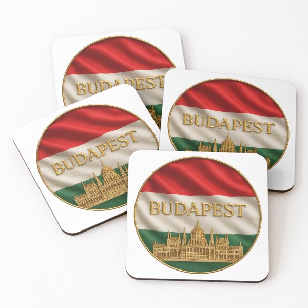 Item preview, Budapest Hungary Flag Emblem - Golden Parliament Building Souvenir designed and sold by Annika Shurafa.