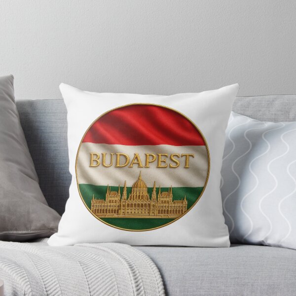 Item preview, Budapest Hungary Flag Emblem - Golden Parliament Building Souvenir designed and sold by Annika Shurafa.