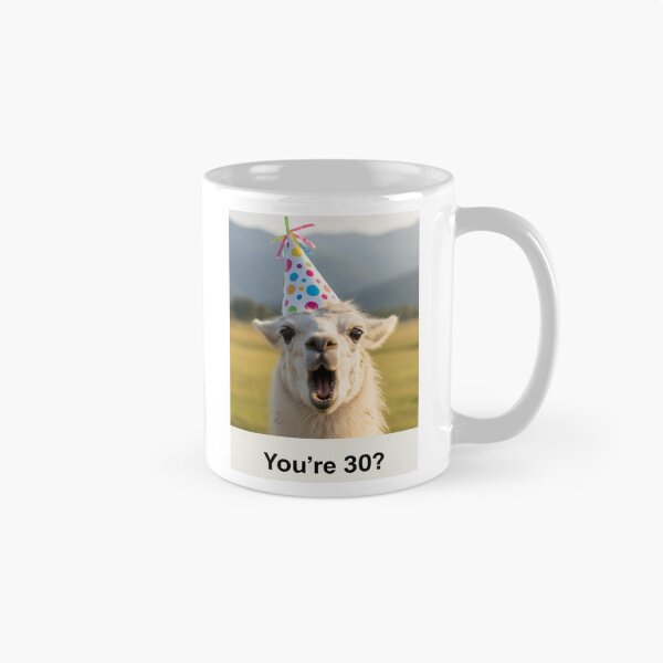 Artikelvorschau, Du bist 30? Lama Geburtstag lustiger Streich Meme Wortspiel entworfen und verkauft von CheeseBlueprint.