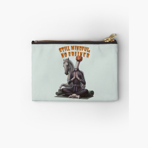 Item preview, Still Mindful, No Brainer Headless Horseman Halloween – Funny Yoga Zen Art designed and sold by petpuppymania.