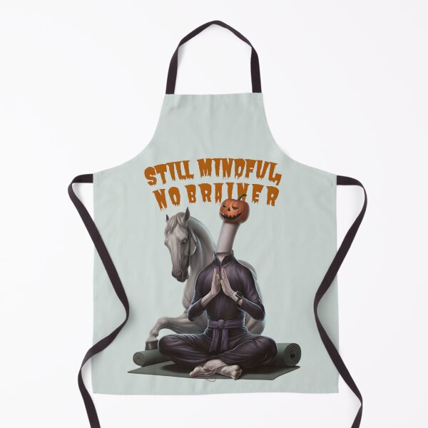 Item preview, Still Mindful, No Brainer Headless Horseman Halloween – Funny Yoga Zen Art designed and sold by petpuppymania.