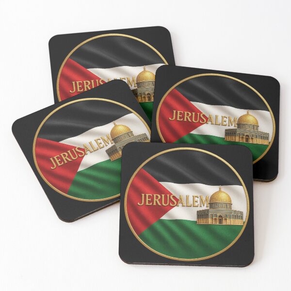 Item preview, Jerusalem Palestine Flag Emblem - Golden Dome of the Rock Souvenir designed and sold by Annika Shurafa.