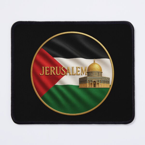 Item preview, Jerusalem Palestine Flag Emblem - Golden Dome of the Rock Souvenir designed and sold by Annika Shurafa.