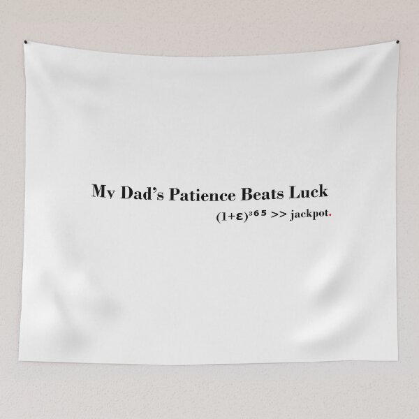Item preview, My Dad’s Patience Beats Luck - Minimalist Math Quote designed and sold by Art on point.