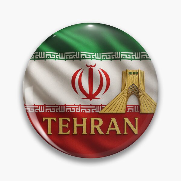 Item preview, Tehran Iran Flag Emblem - Golden Azadi Tower Souvenir Design designed and sold by Annika Shurafa.