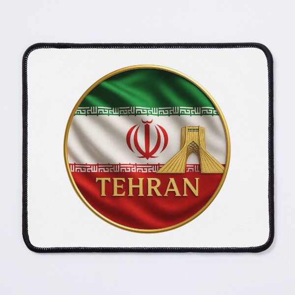 Item preview, Tehran Iran Flag Emblem - Golden Azadi Tower Souvenir Design designed and sold by Annika Shurafa.
