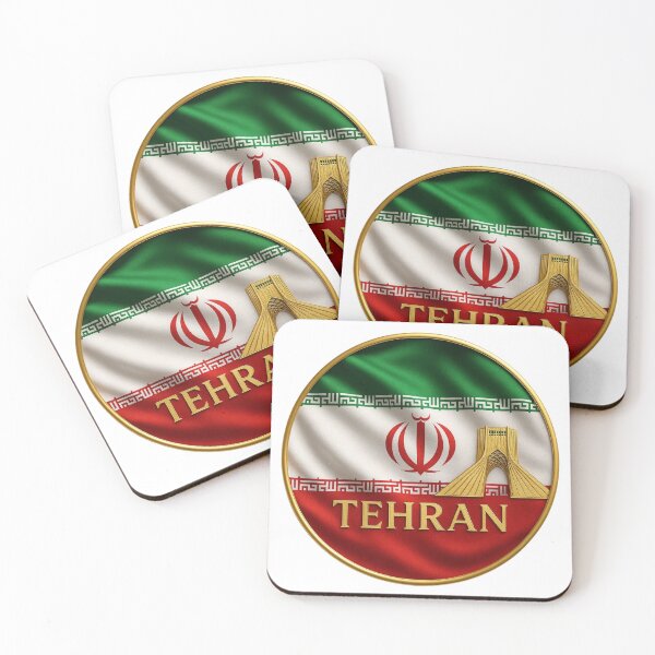 Item preview, Tehran Iran Flag Emblem - Golden Azadi Tower Souvenir Design designed and sold by Annika Shurafa.