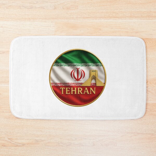 Item preview, Tehran Iran Flag Emblem - Golden Azadi Tower Souvenir Design designed and sold by Annika Shurafa.