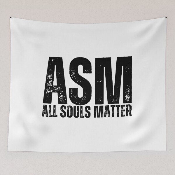 Item preview, ASM All Souls Matter Worn Look Black Letters designed and sold by GFamilyC.