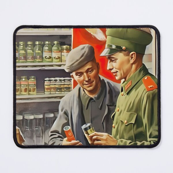Item preview, Vintage Soviet Soldiers Painting, Soviet Wall Art Communism Poster Gift Idea, Soviet Print, Soldiers Shopping, DIGITAL DOWNLOAD designed and sold by SavageVision.