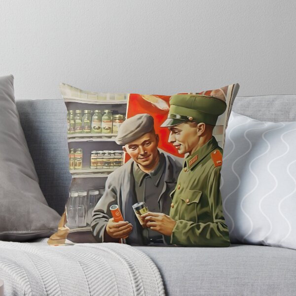 Item preview, Vintage Soviet Soldiers Painting, Soviet Wall Art Communism Poster Gift Idea, Soviet Print, Soldiers Shopping, DIGITAL DOWNLOAD designed and sold by SavageVision.