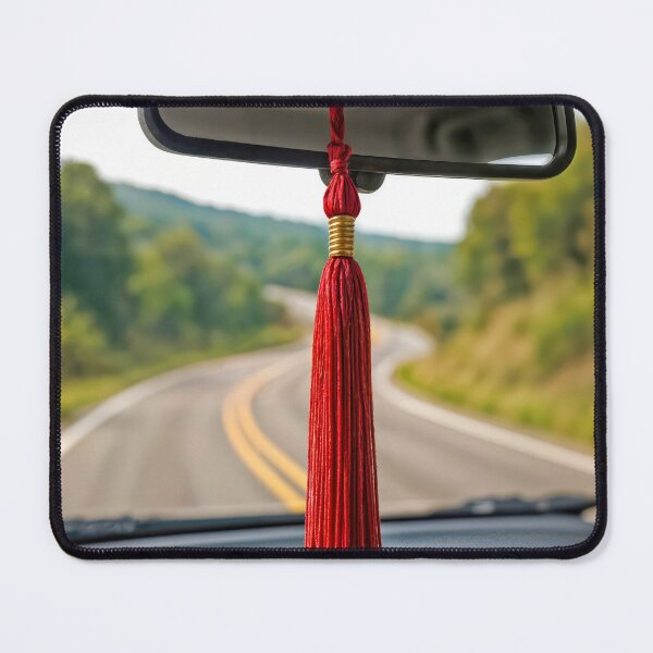Item preview, Red Graduation Tassel Hanging From a Rear View Mirror designed and sold by Maria Dryfhout.