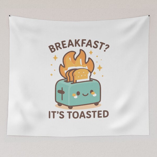 Item preview, BREAKFAST IT’S TOASTED designed and sold by TrashNegativity.