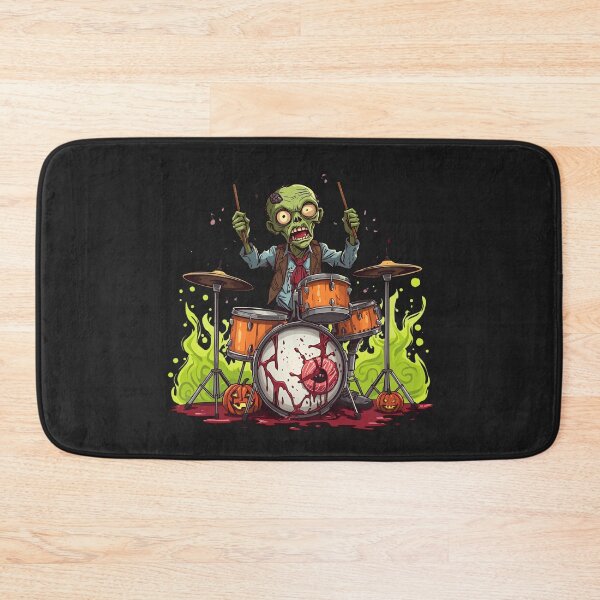 Item preview, Zombie Drummer with Candy Sticks | Funny Halloween Horror Music Artwork designed and sold by ColorSplash123.