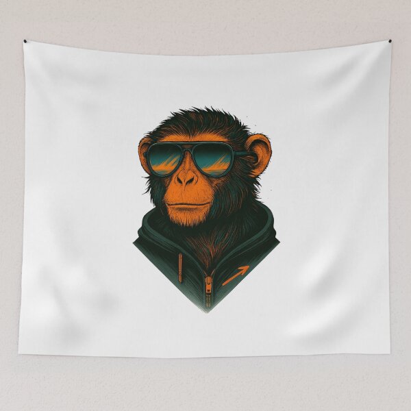 Item preview, Cool Monkey with Sunglasses Artwork designed and sold by Animarisca.