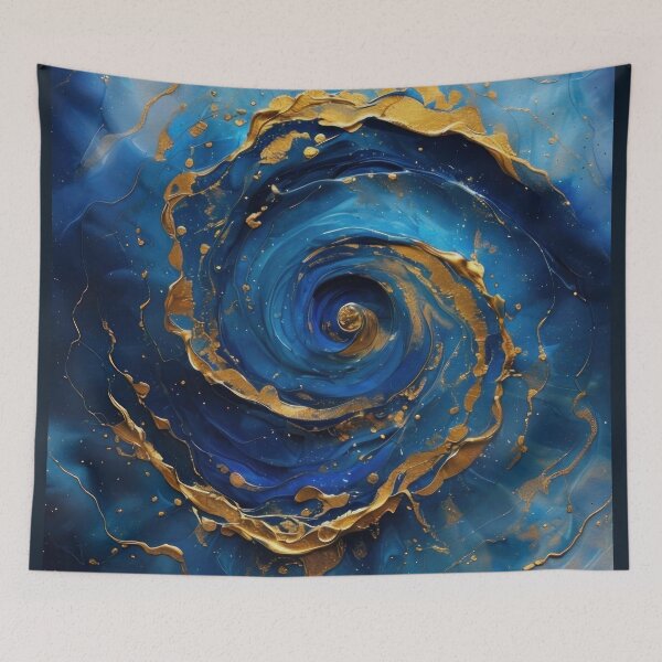 Item preview, Blue and Gold Vortex designed and sold by caracatita75.
