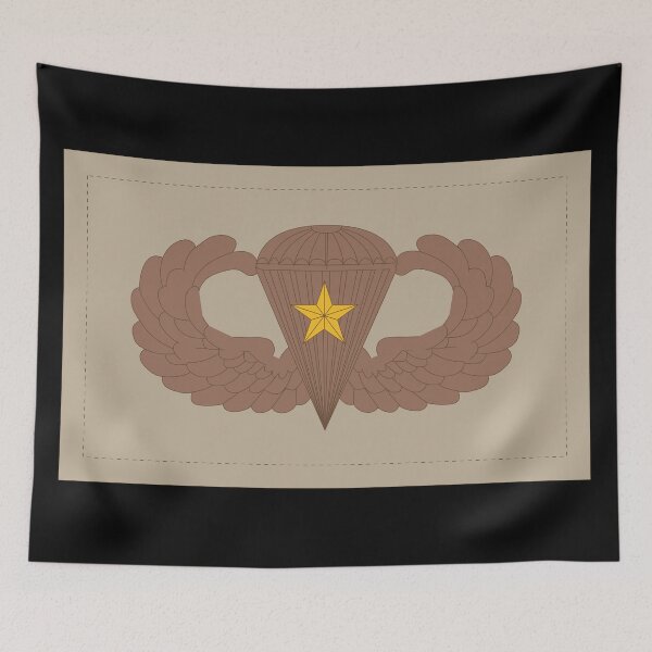 Item preview, Badge - Army - Parachutist - Basic - 1 Combat Star - Subdued - Desert X 300 designed and sold by Military Insignia Products.