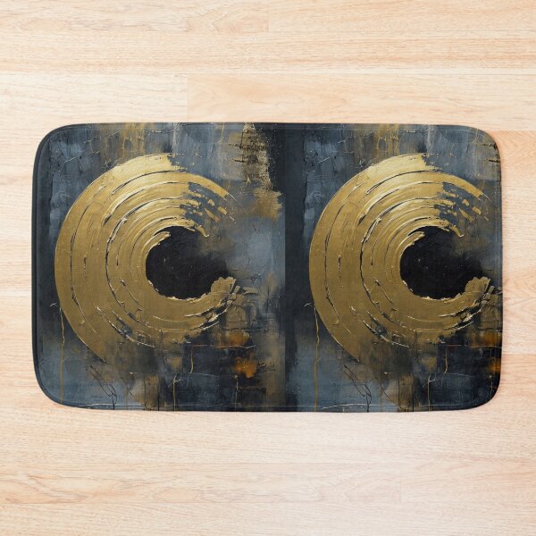 Item preview, Gold and Black Circles Abstract designed and sold by caracatita75.