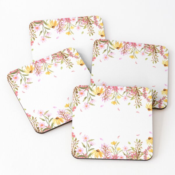 Item preview, Watercolor Floral Border Frame designed and sold by DreamAndInk.