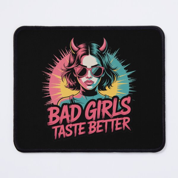 Item preview, Bad Girls Taste Better – Retro Devil Girl Aesthetic T-Shirt | Rebellious Streetwear Design designed and sold by GlessedUp.