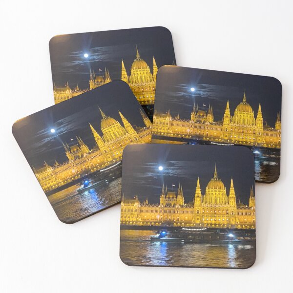 Item preview, Full moon at the Parliament of Budapest designed and sold by ELIZABETH BABETH MATHIS.