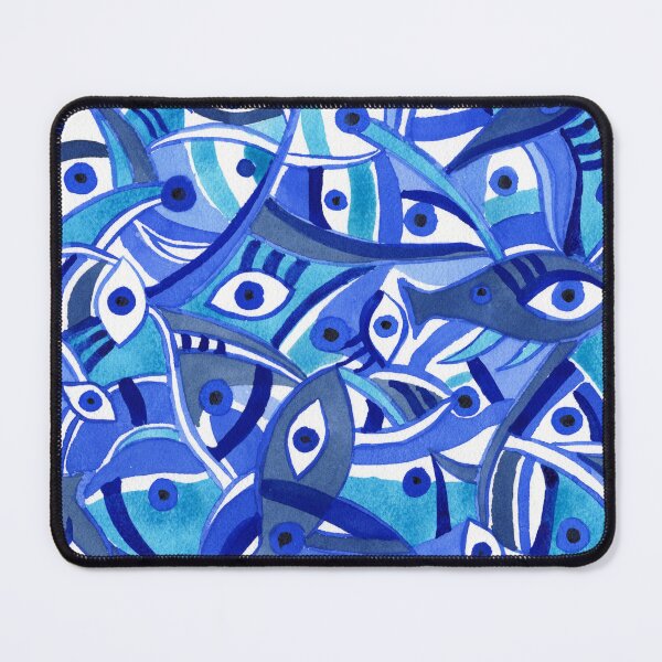Item preview, Blue Eye Pattern Watercolor designed and sold by Irina Sztukowski.